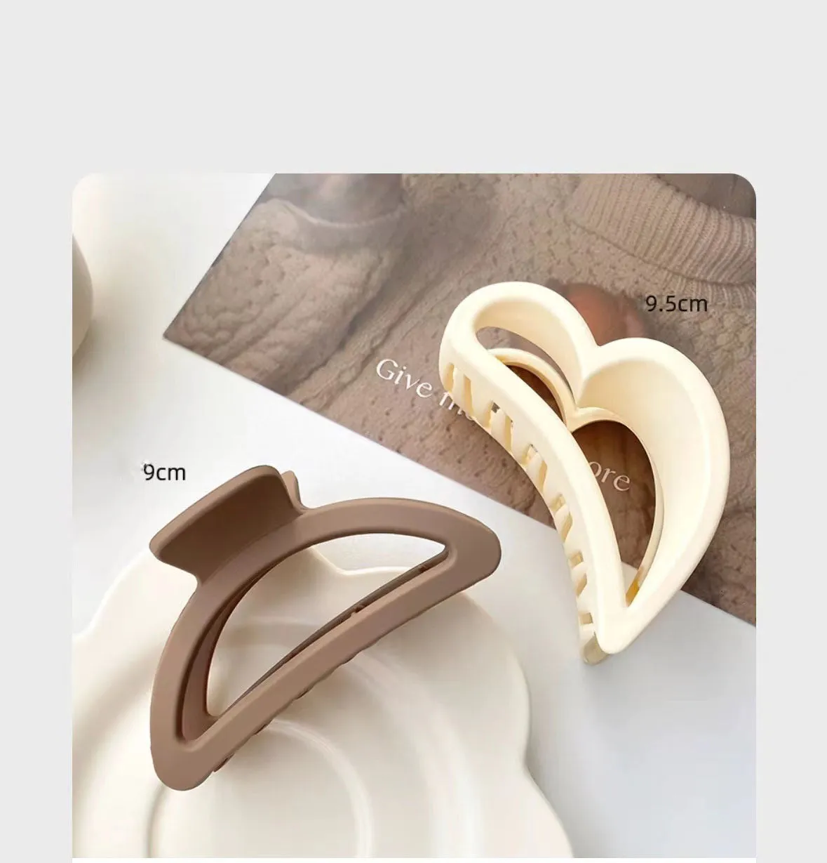 2Pcs Minimalist Hair Claw Clips Set for Women