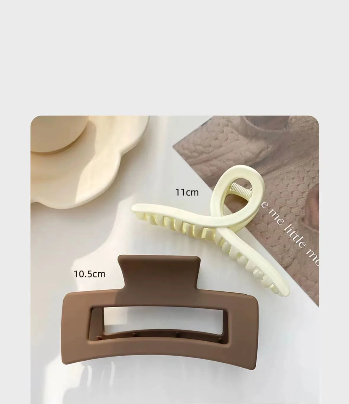 2Pcs Minimalist Hair Claw Clips Set for Women