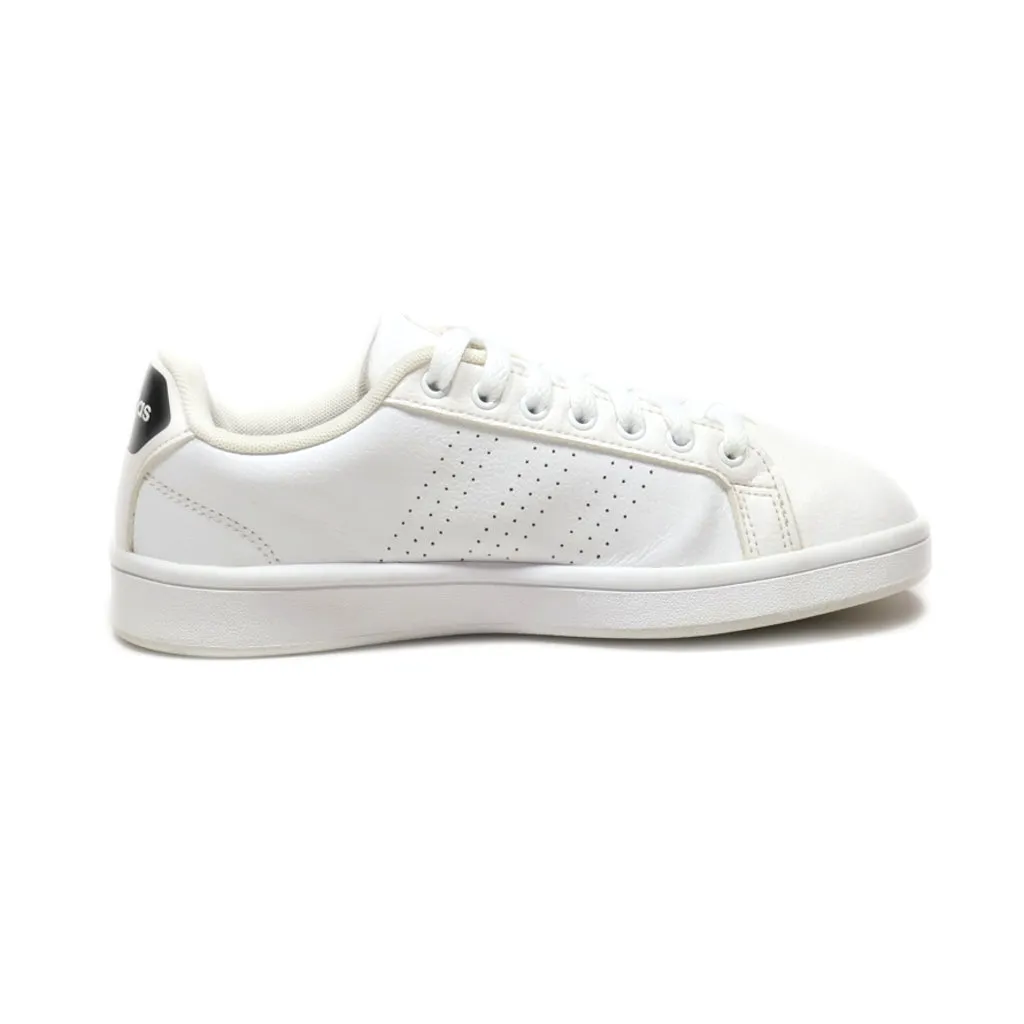 Adidas Cloudfoam Advantage Low-Top Sneakers Pu Leather White Colour For Women