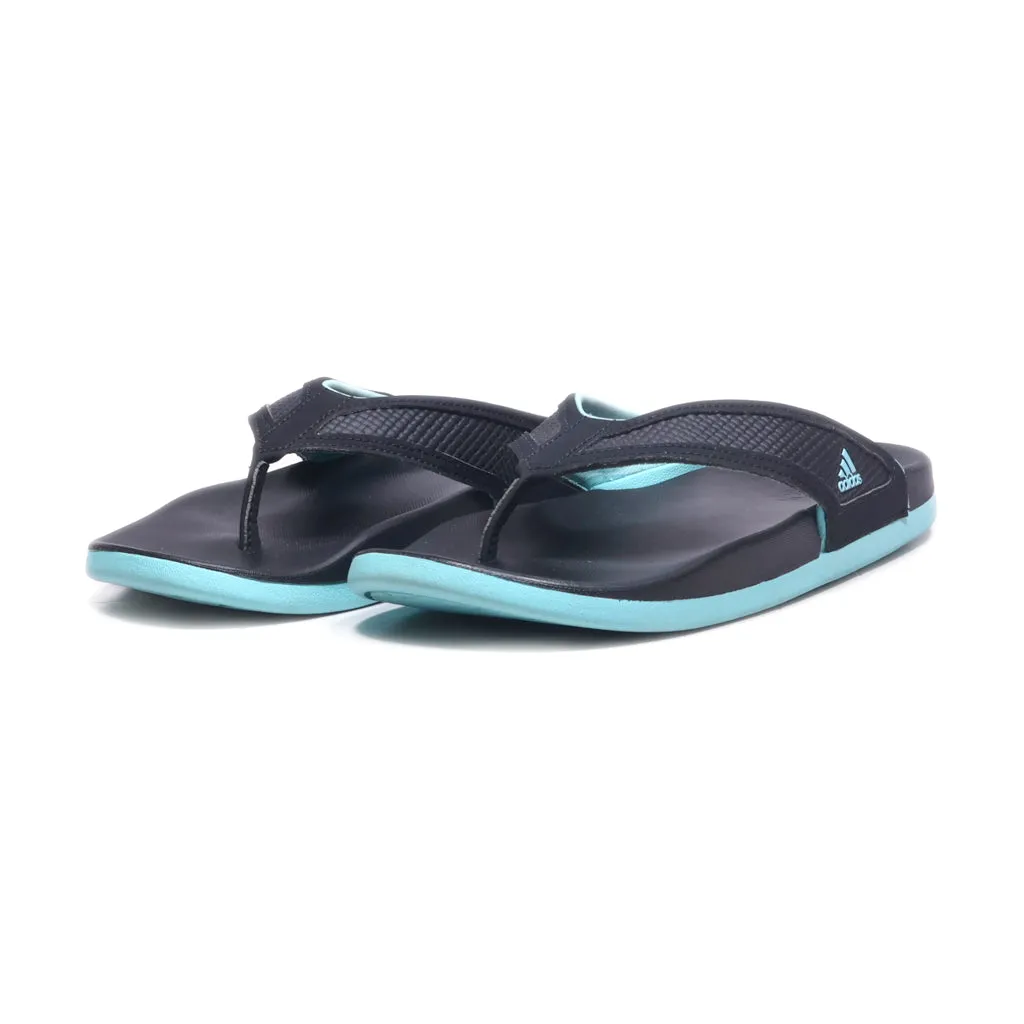 Adidas Flip Flops Pu Leather Black Colour For Men