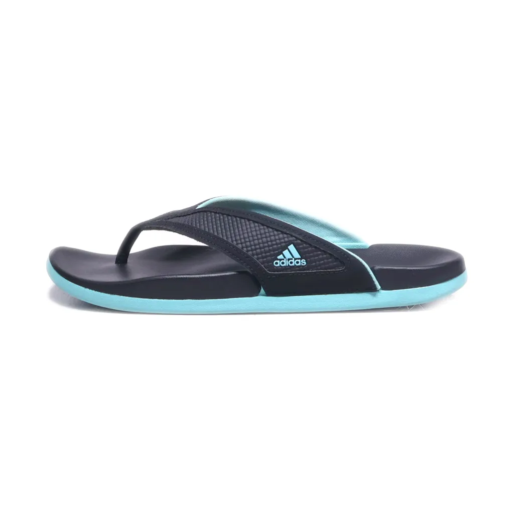 Adidas Flip Flops Pu Leather Black Colour For Men