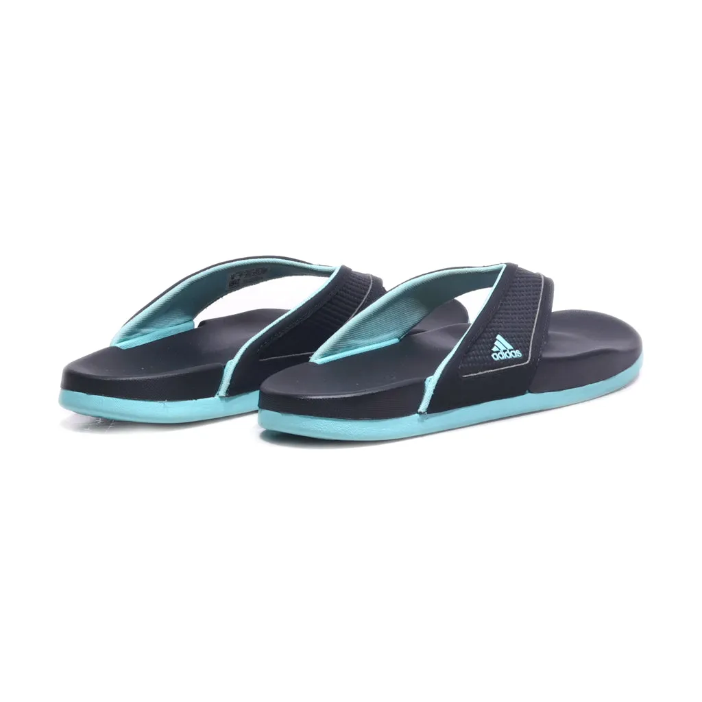 Adidas Flip Flops Pu Leather Black Colour For Men