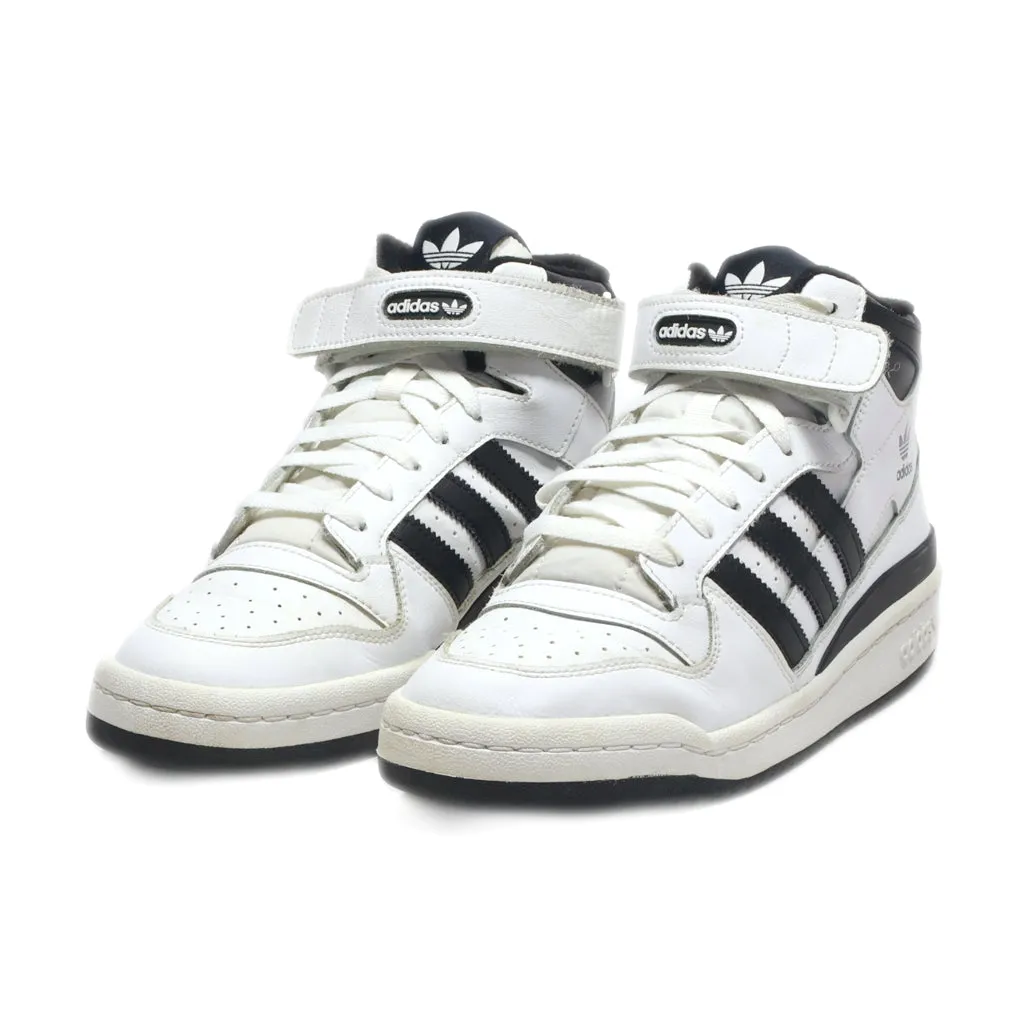 Adidas Forum Mid High-Top Sneakers Leather White Colour For Men