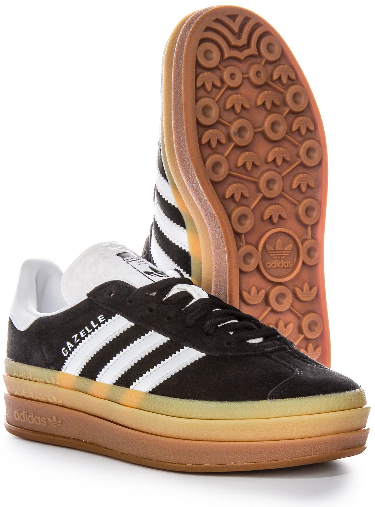 Adidas Gazelle Bold W Black White Gum Trainers