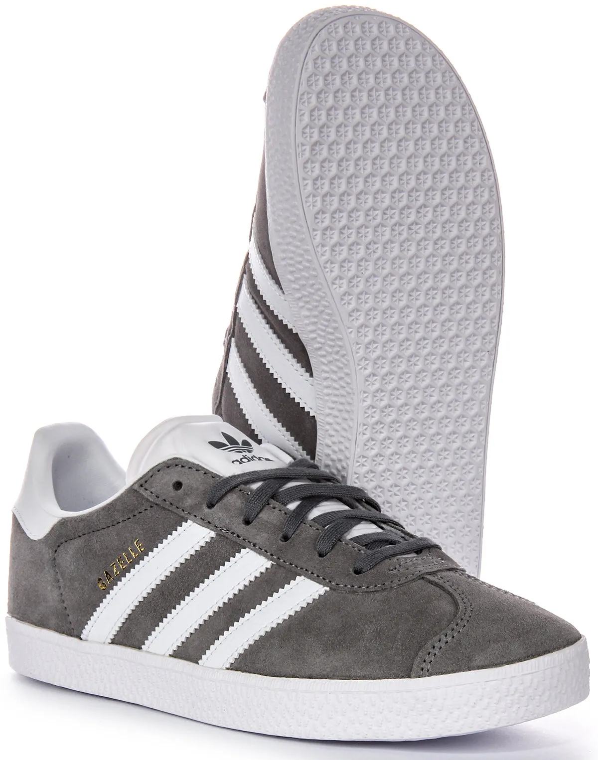 Adidas Gazelle In Grey White For Youth