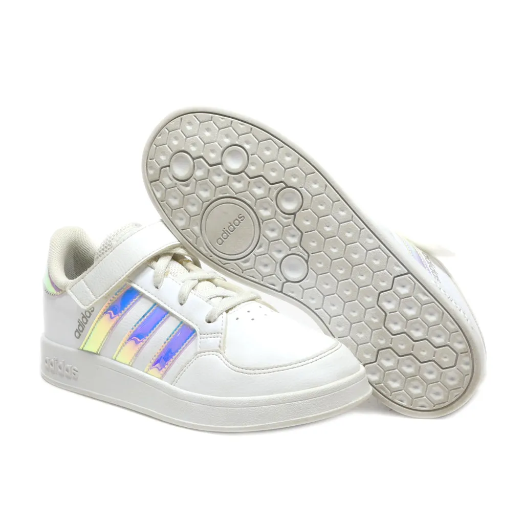 Adidas Grand Court 2.0 Sneakers Leather White Colour For Kids