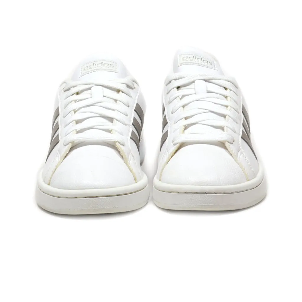 Adidas Grand Court Low-Top Sneakers Pu Leather White Colour For Women