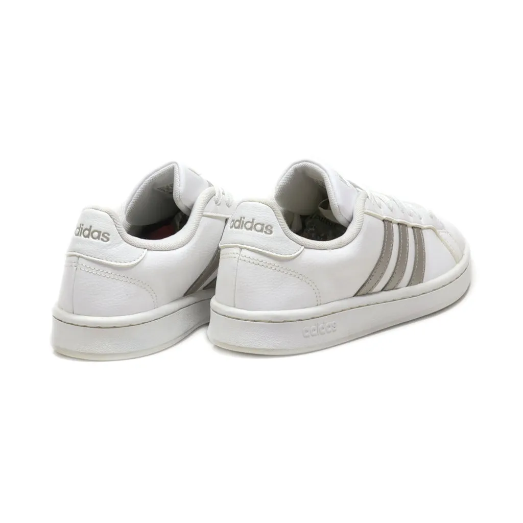 Adidas Grand Court Low-Top Sneakers Pu Leather White Colour For Women