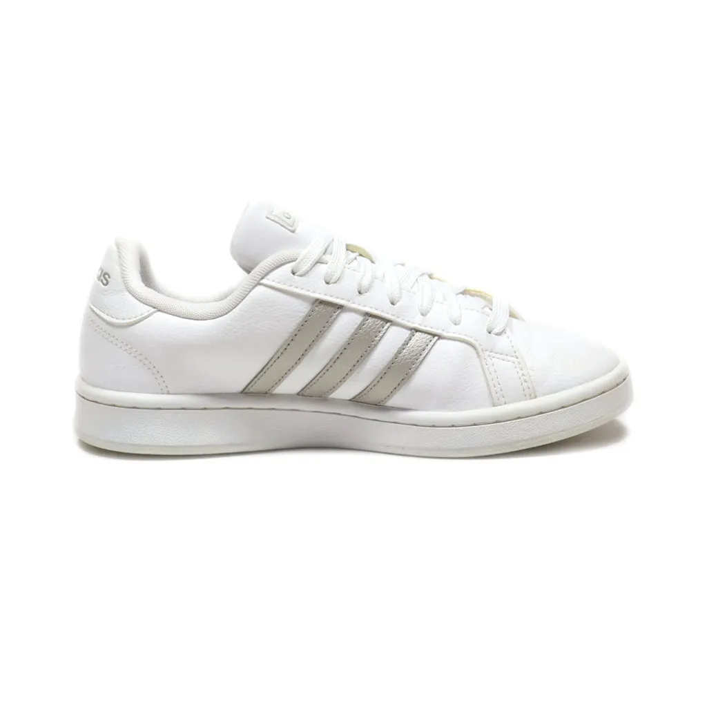 Adidas Grand Court Low-Top Sneakers Pu Leather White Colour For Women