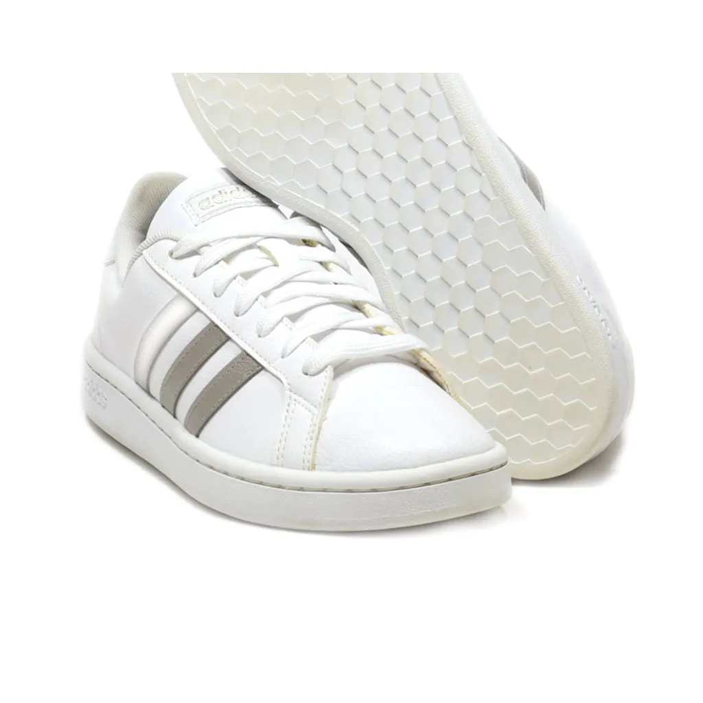 Adidas Grand Court Low-Top Sneakers Pu Leather White Colour For Women