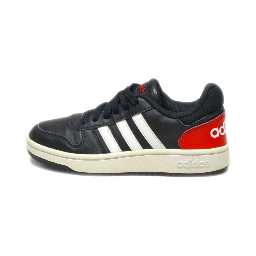 Adidas Neo Originals Hoops 2.0 Sneakers Leather Black Colour For Kids