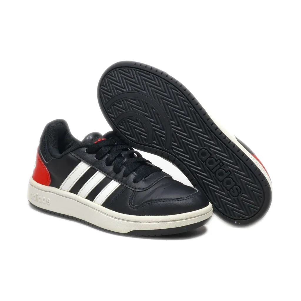 Adidas Neo Originals Hoops 2.0 Sneakers Leather Black Colour For Kids