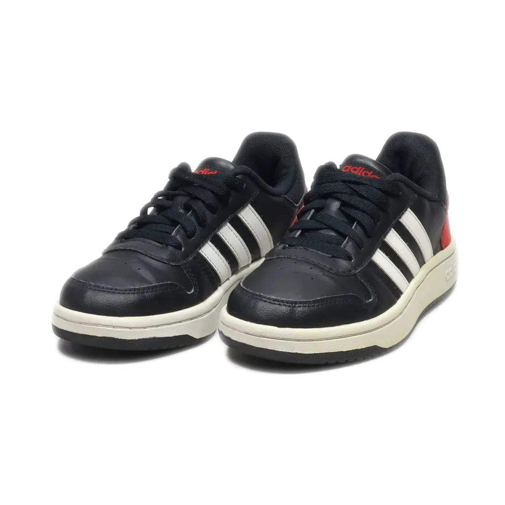 Adidas Neo Originals Hoops 2.0 Sneakers Leather Black Colour For Kids