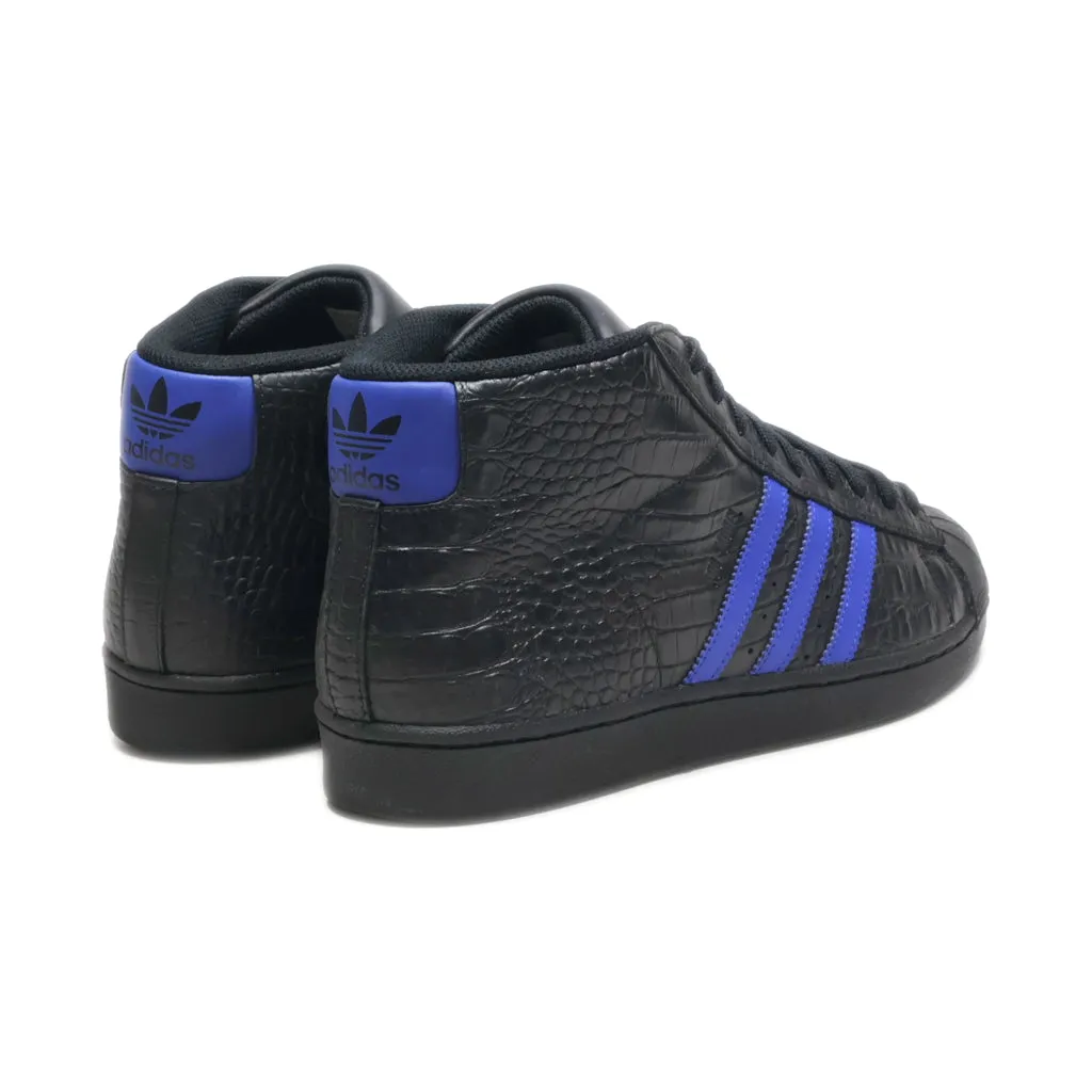 Adidas Pro Model High-Top Sneakers Leather Black Colour For Men