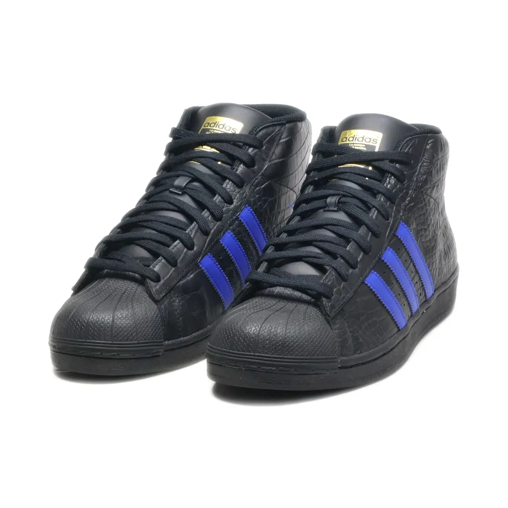 Adidas Pro Model High-Top Sneakers Leather Black Colour For Men