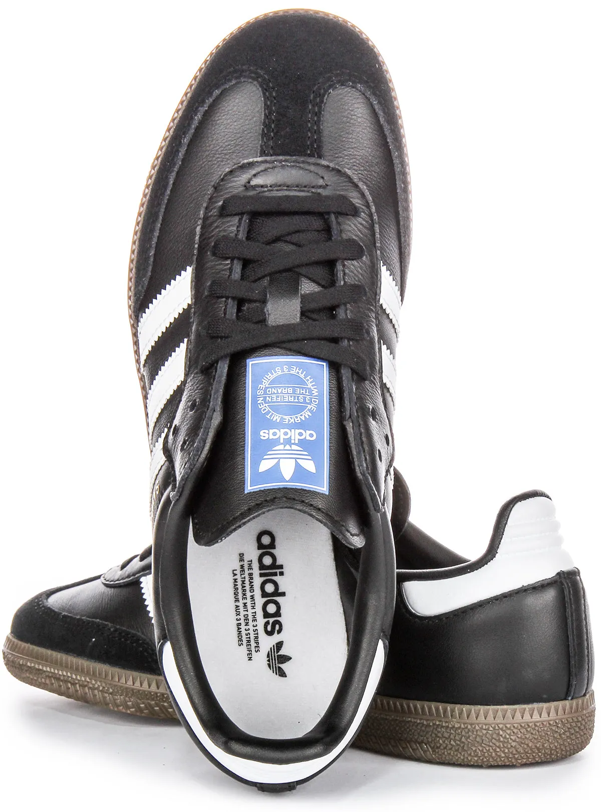 Adidas Samba OG J In Black White For Youth