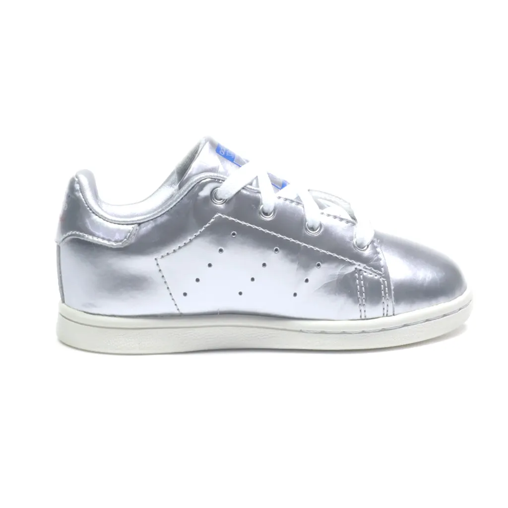 Adidas Stan Smith Sneakers Leather Silver Colour For Kids