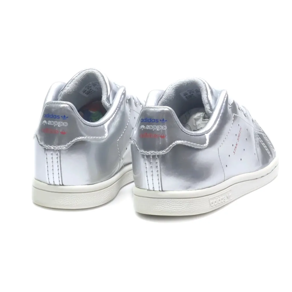 Adidas Stan Smith Sneakers Leather Silver Colour For Kids