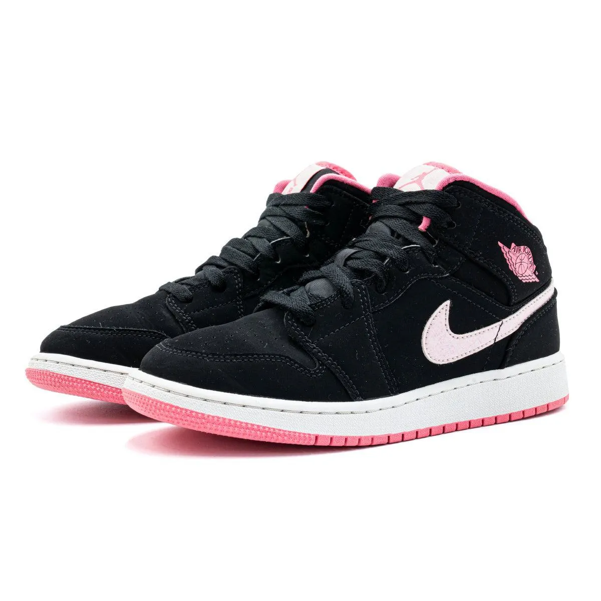 Air Jordan 1 Gs Sneakers Fabric Black Colour For Kids