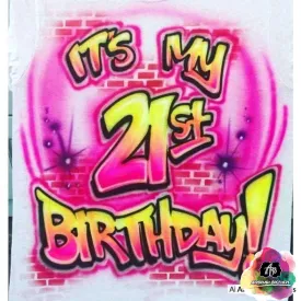 Airbrush Birthday Shirt Design