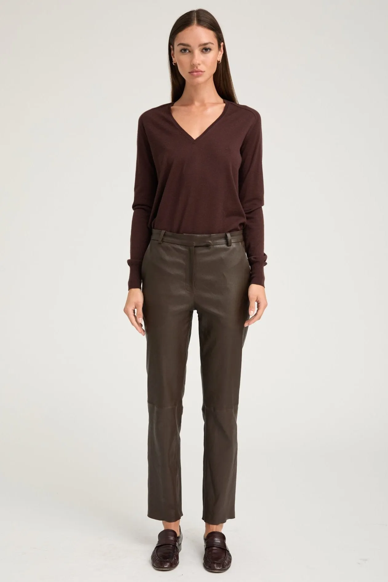 Americano Leather Sophia Cigarette Trousers