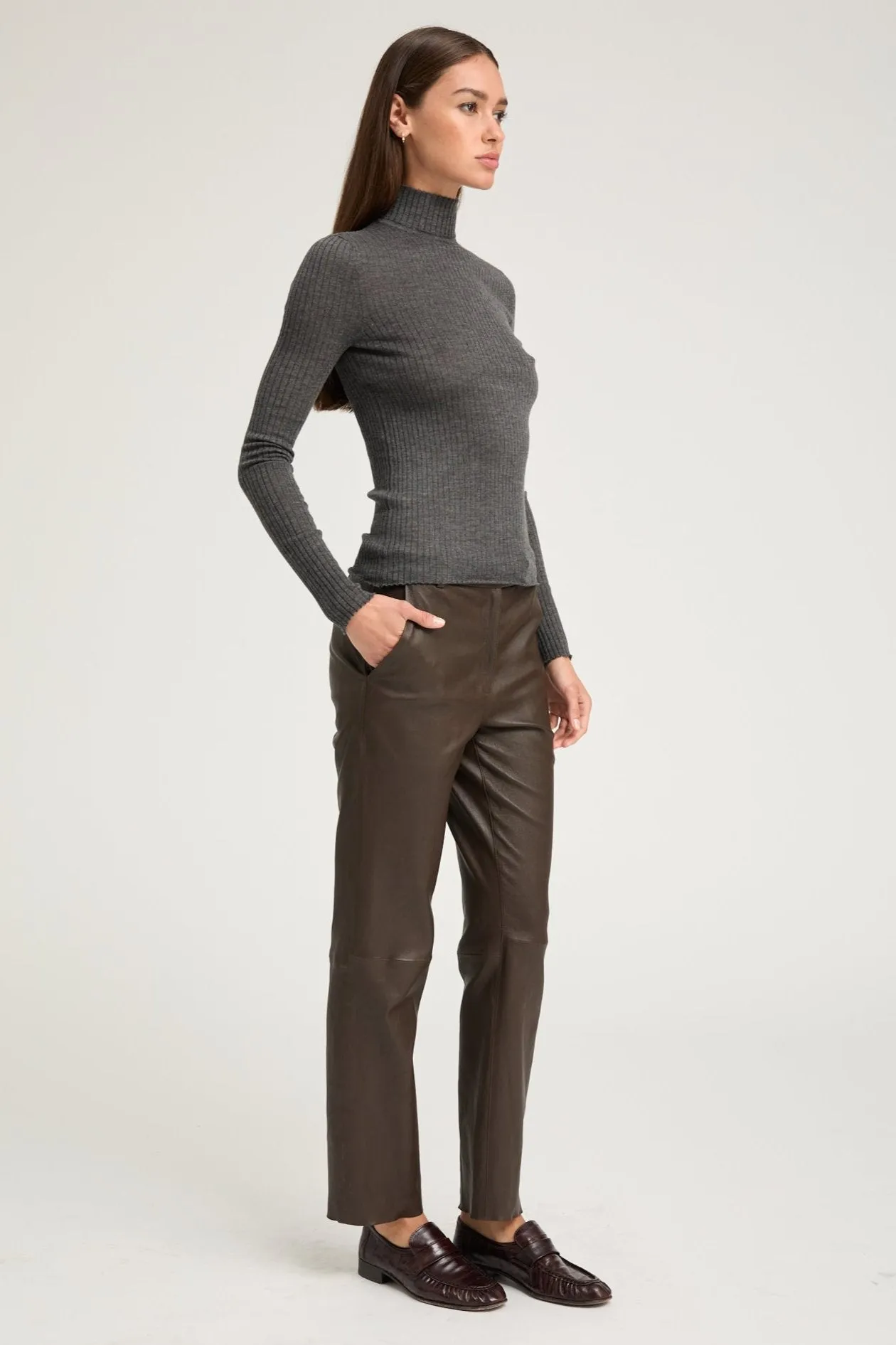 Americano Leather Sophia Cigarette Trousers