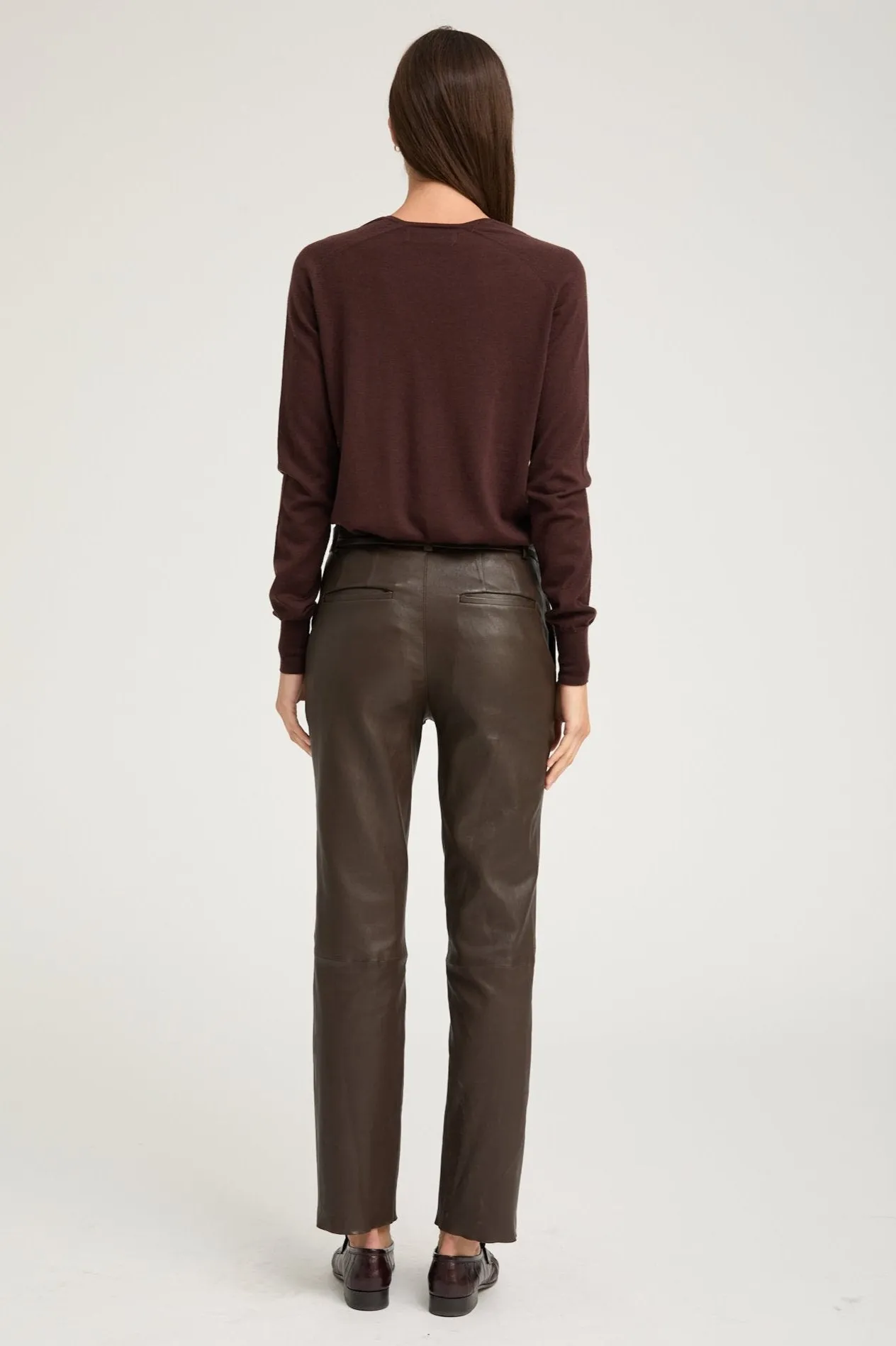 Americano Leather Sophia Cigarette Trousers