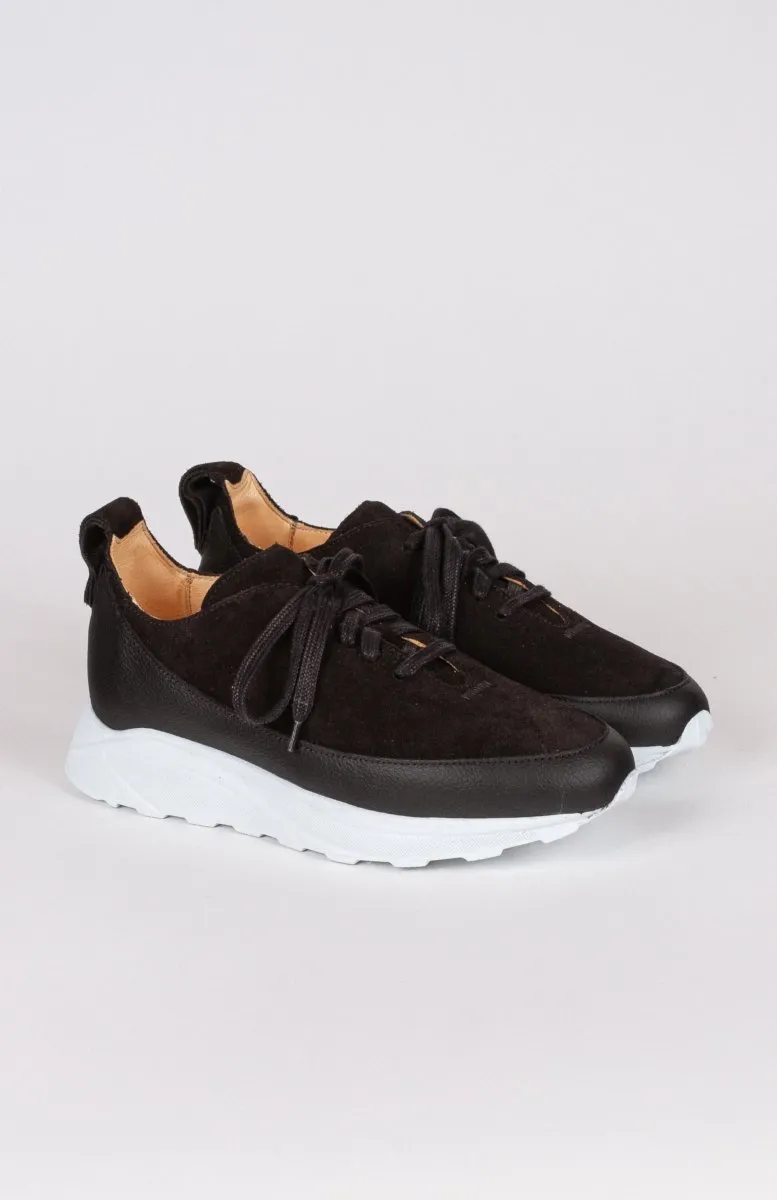 Ash Sneaker | Black Leather   Suede