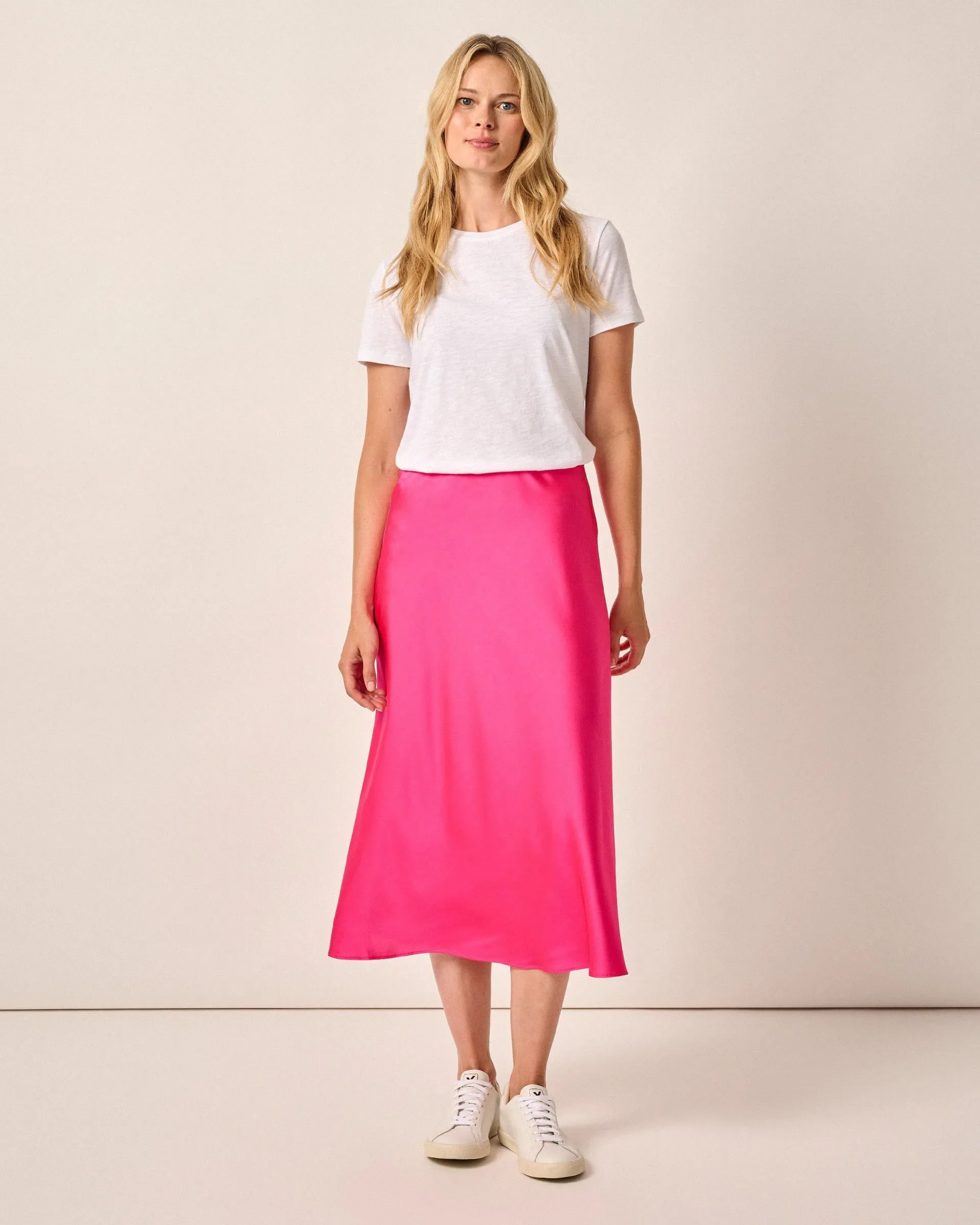 Audrey Charmeuse Slip Skirt