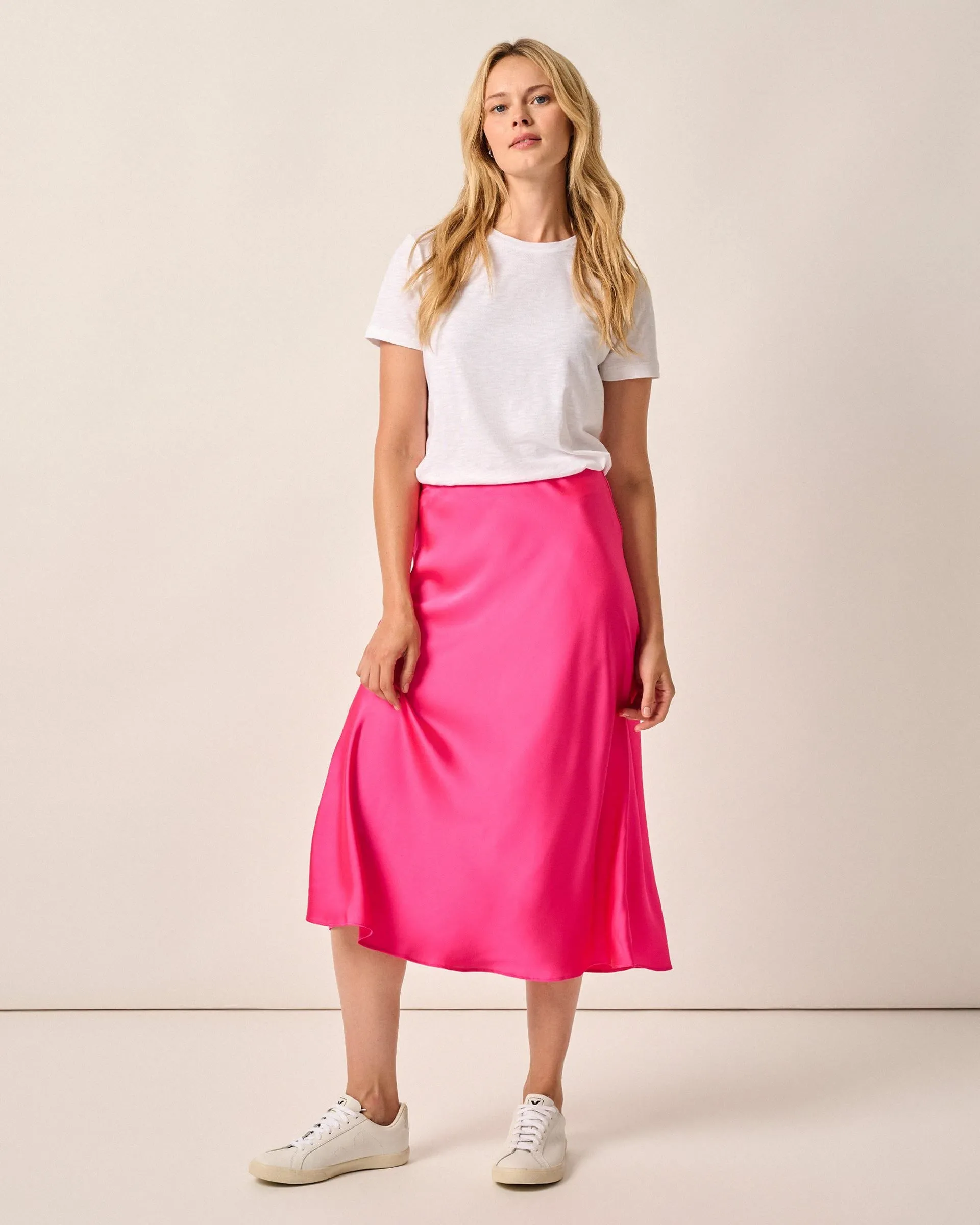 Audrey Charmeuse Slip Skirt