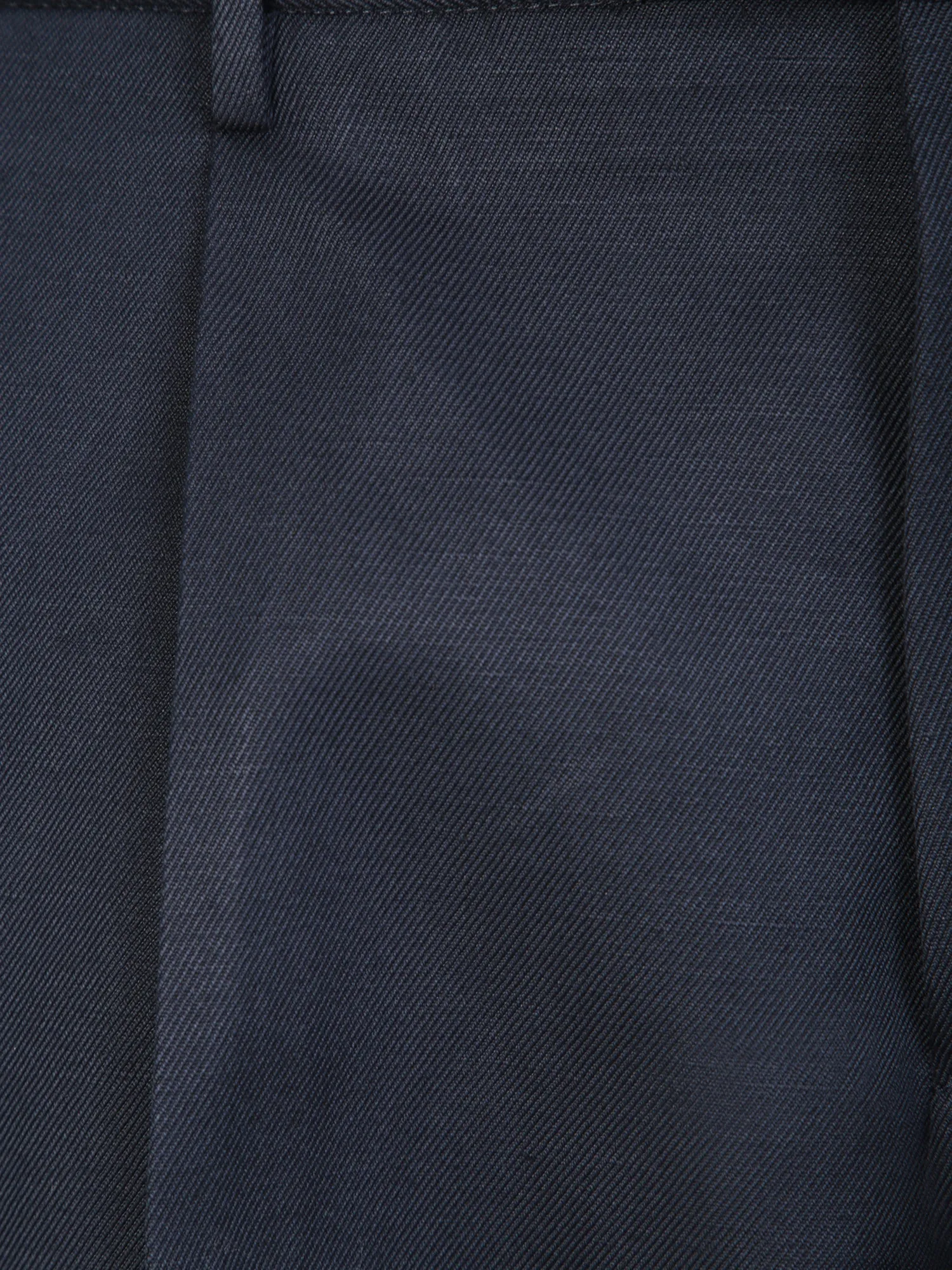 Blue linen and cotton blend trousers