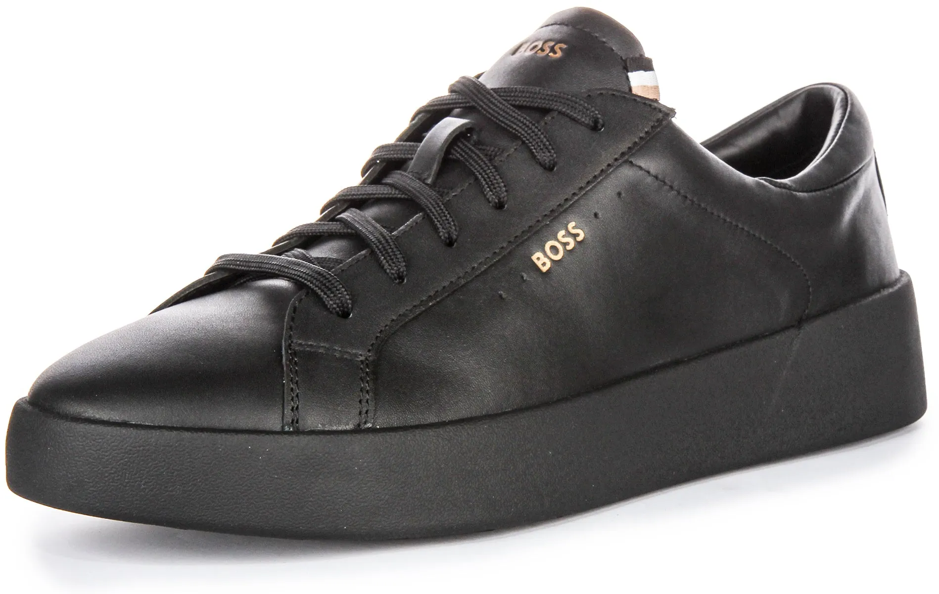 Boss Belwar Tennis Leather In Black For Men