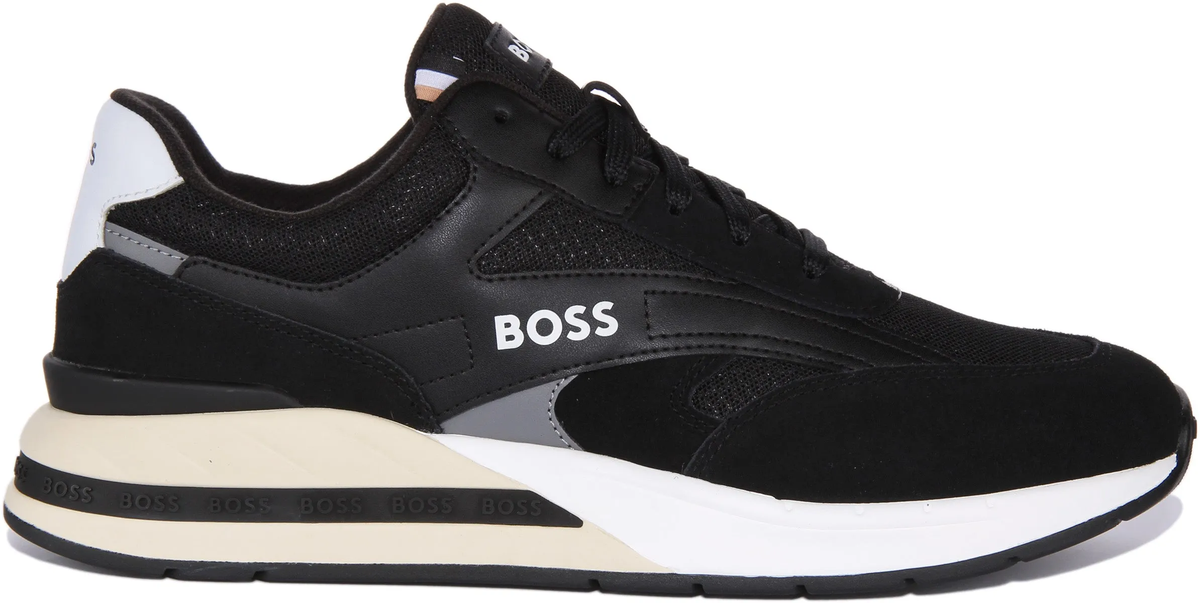 Boss Kurt Runner In Black White For Men