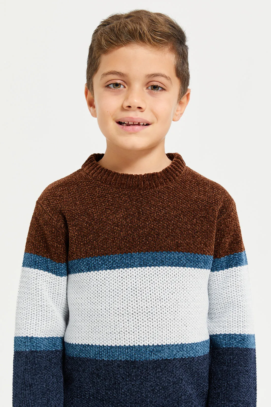 Boys Assorted Round Neck Chenille Pullover