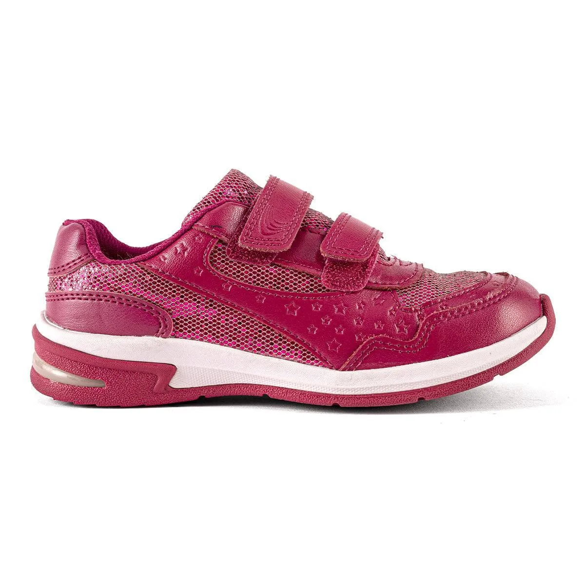 Clarks Piper Play Kid Glittery Sneakers Fabric Pink Colour For Kids