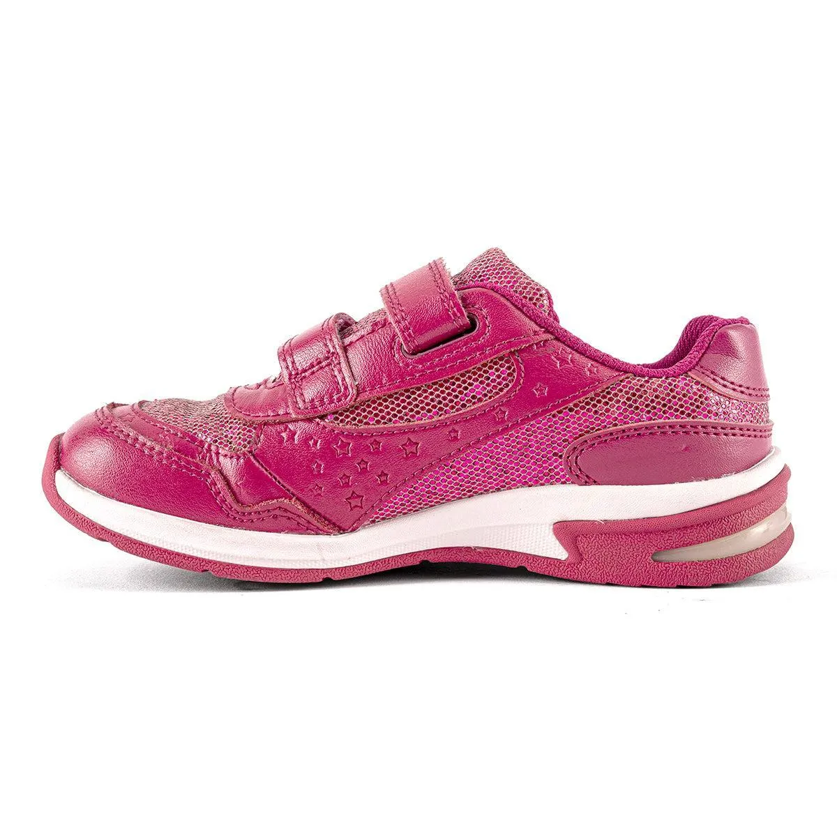 Clarks Piper Play Kid Glittery Sneakers Fabric Pink Colour For Kids