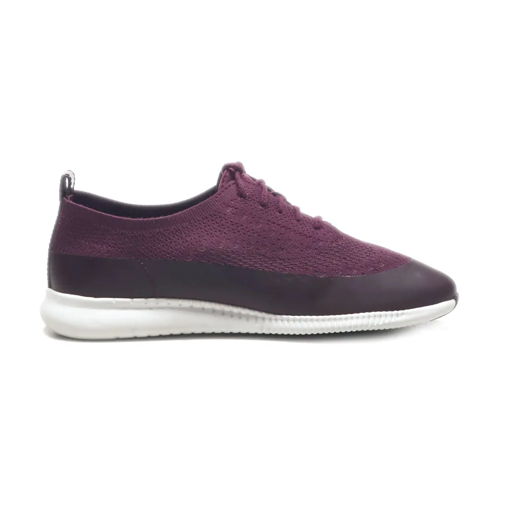 Cole Haan Low-Top Sneakers Fabric Maroon Colour For Women