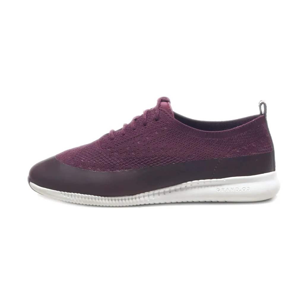 Cole Haan Low-Top Sneakers Fabric Maroon Colour For Women