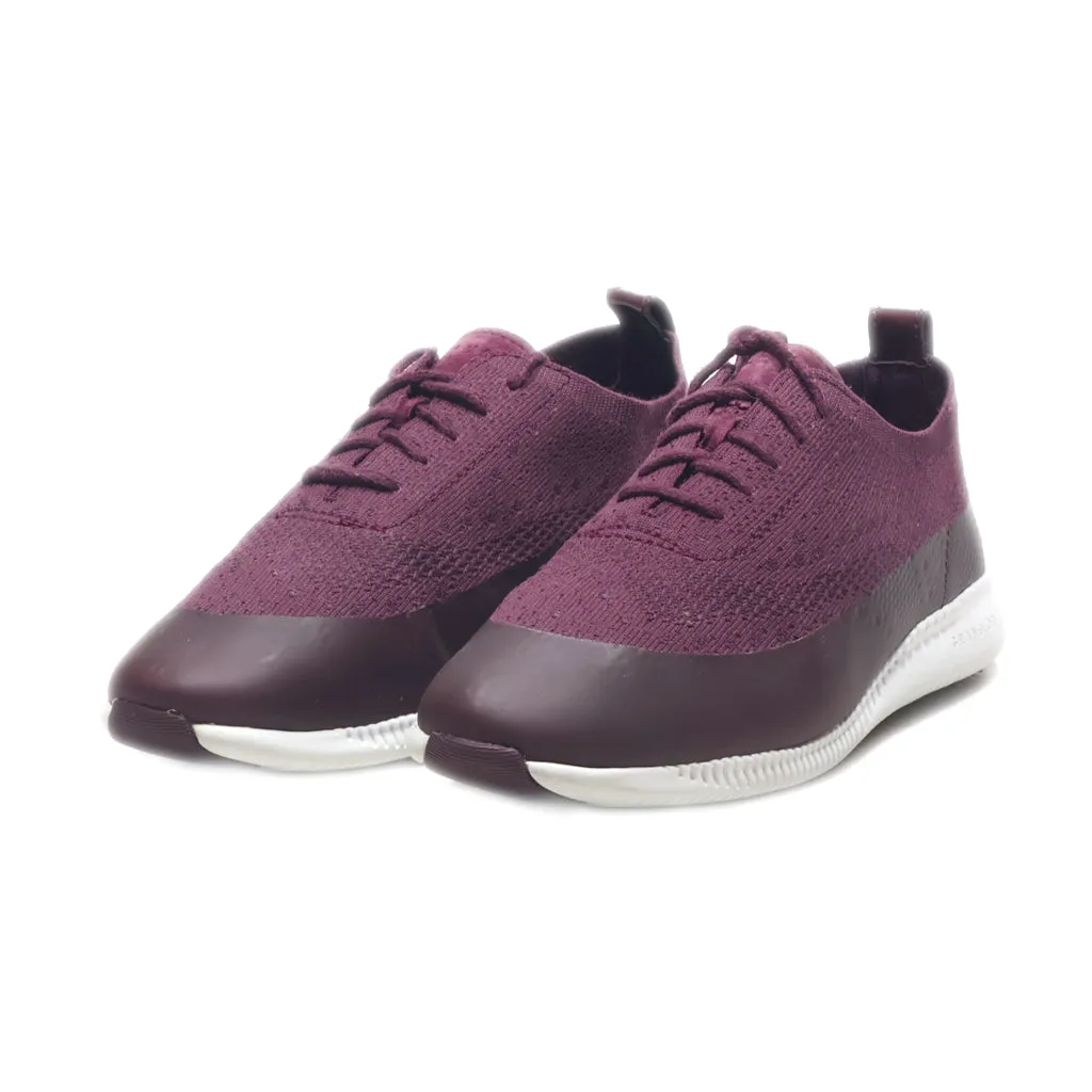 Cole Haan Low-Top Sneakers Fabric Maroon Colour For Women