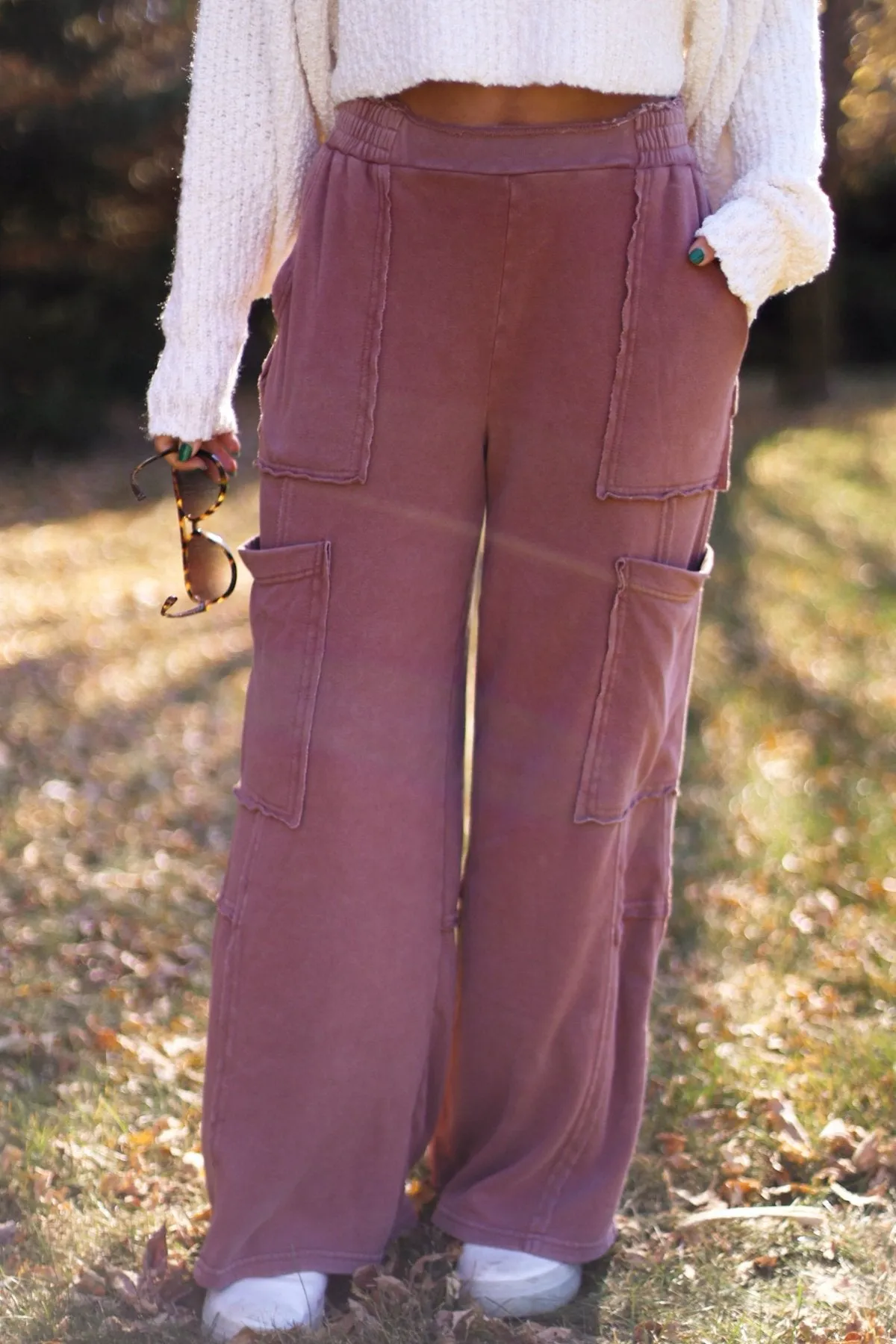 Comfy Casual Wide Leg Cargo Pants