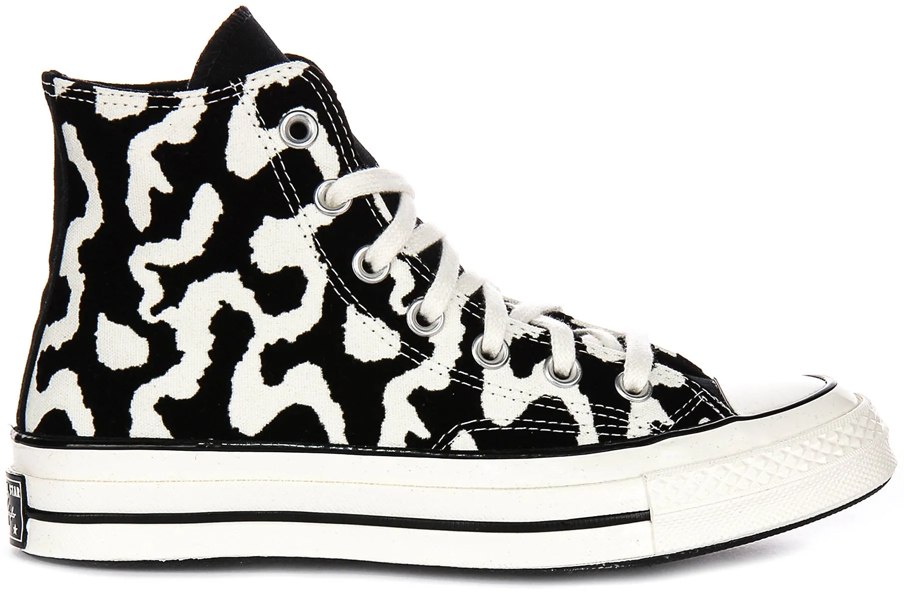 Converse Chuck 70s Hi A12350C In Black White Remix Leopard