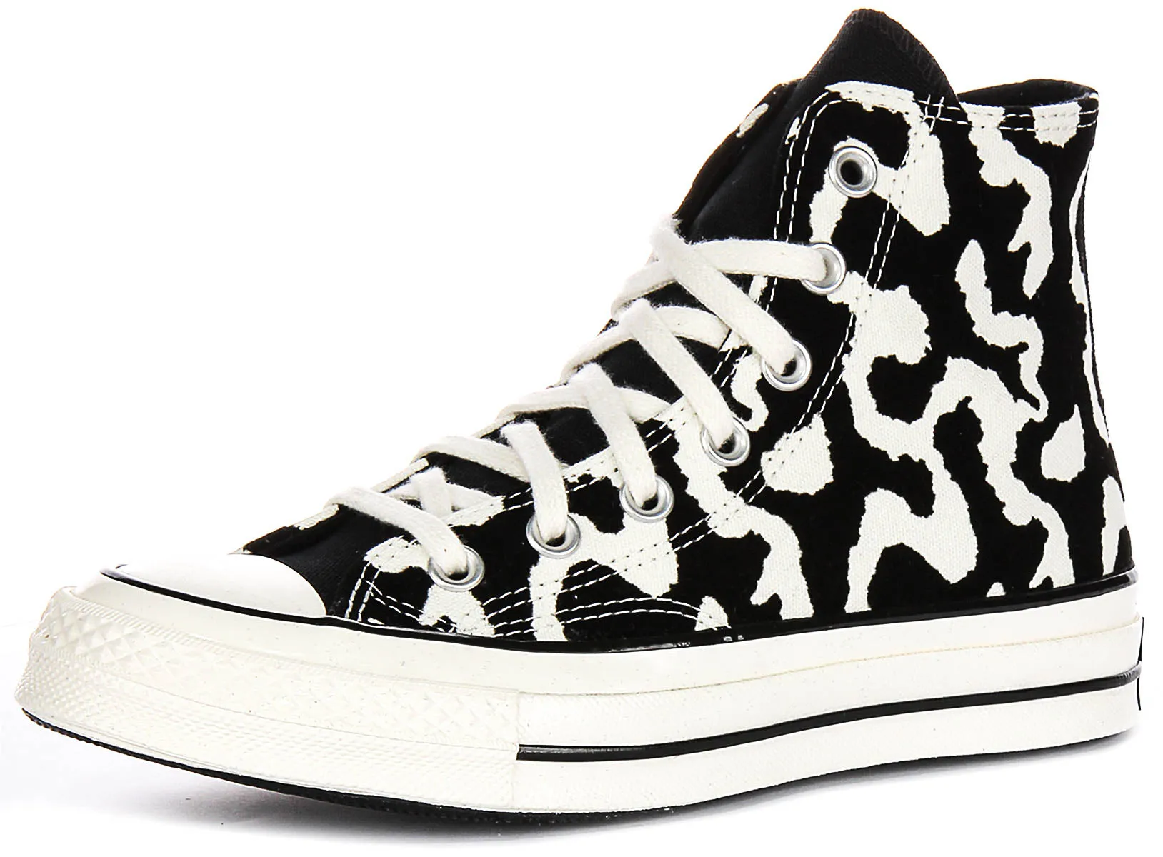 Converse Chuck 70s Hi A12350C In Black White Remix Leopard