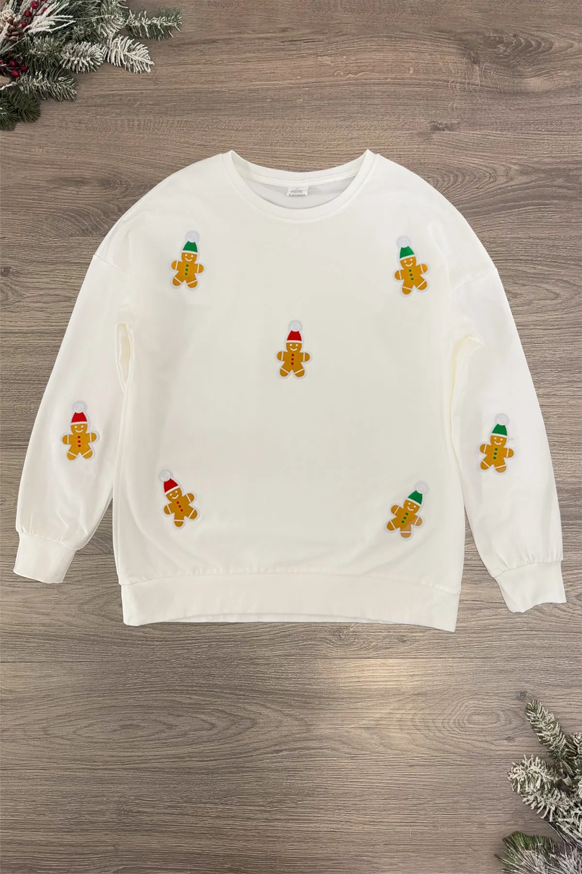 Cream Sequin Gingerbread Man Family Tops