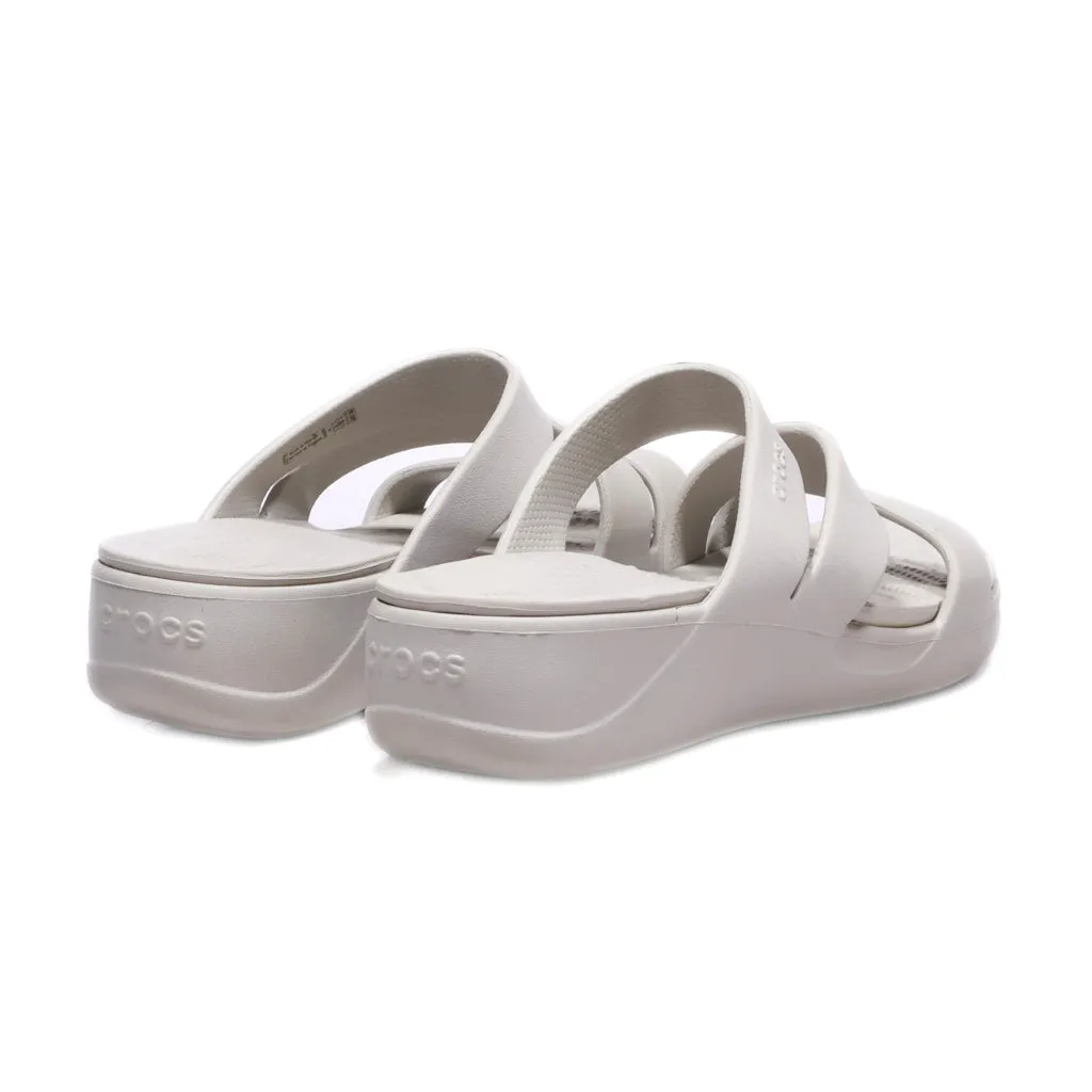 Crocs Monterey Wedge Sandals Rubber Grey Colour For Women