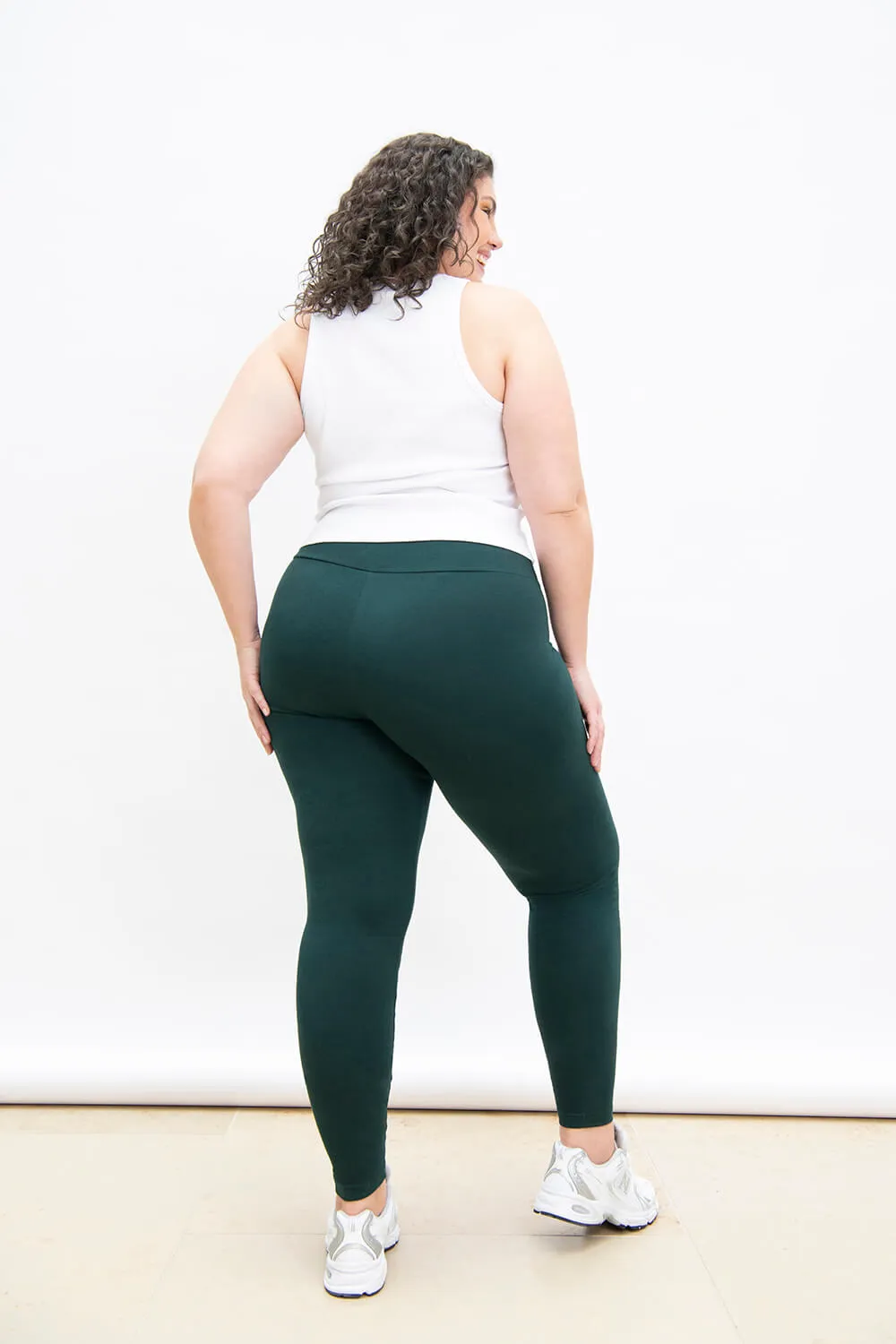 Curve Everyday High Waisted Leggings - Forest Green