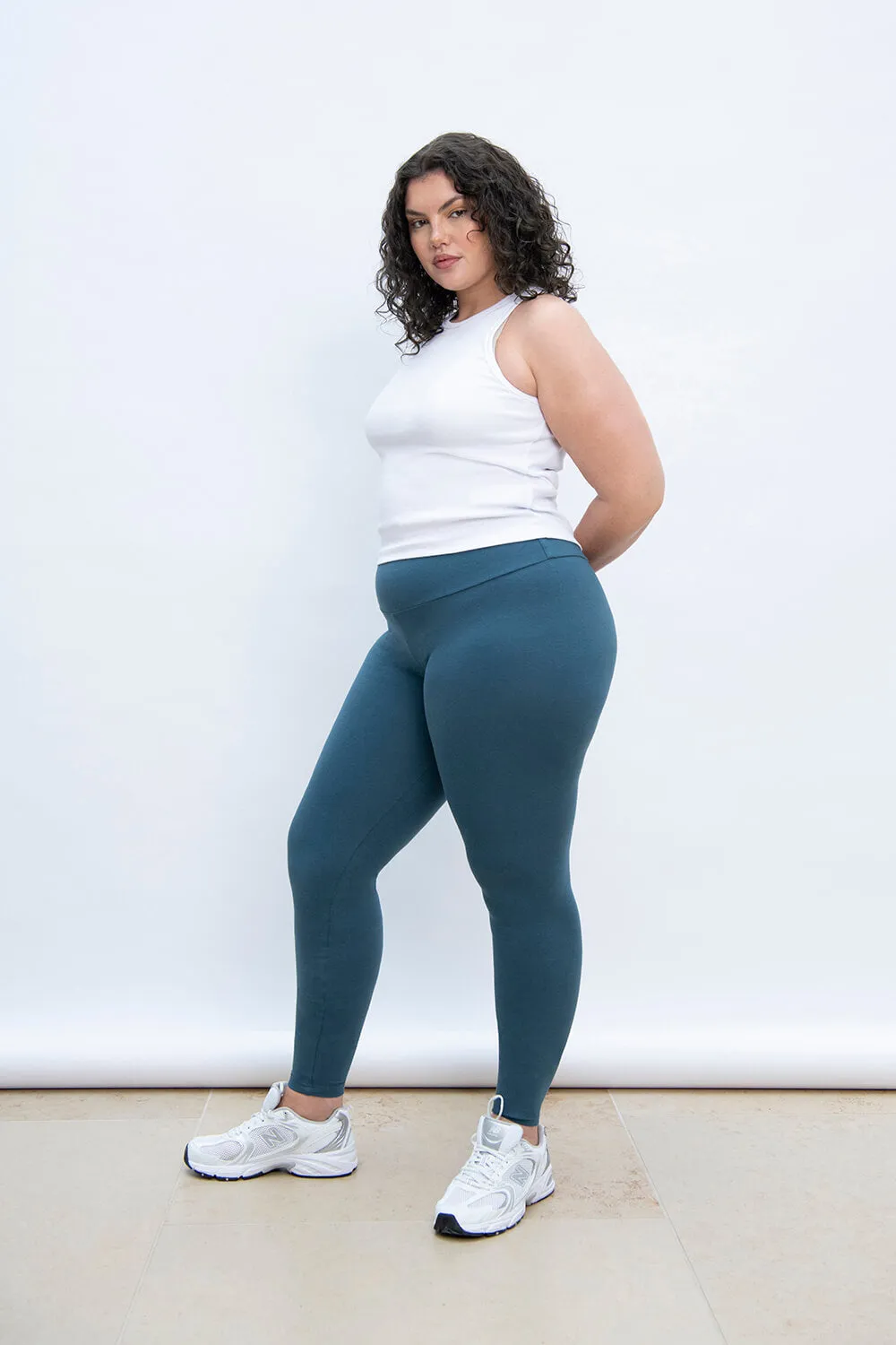 Curve Everyday High Waisted Leggings - Petrol Blue