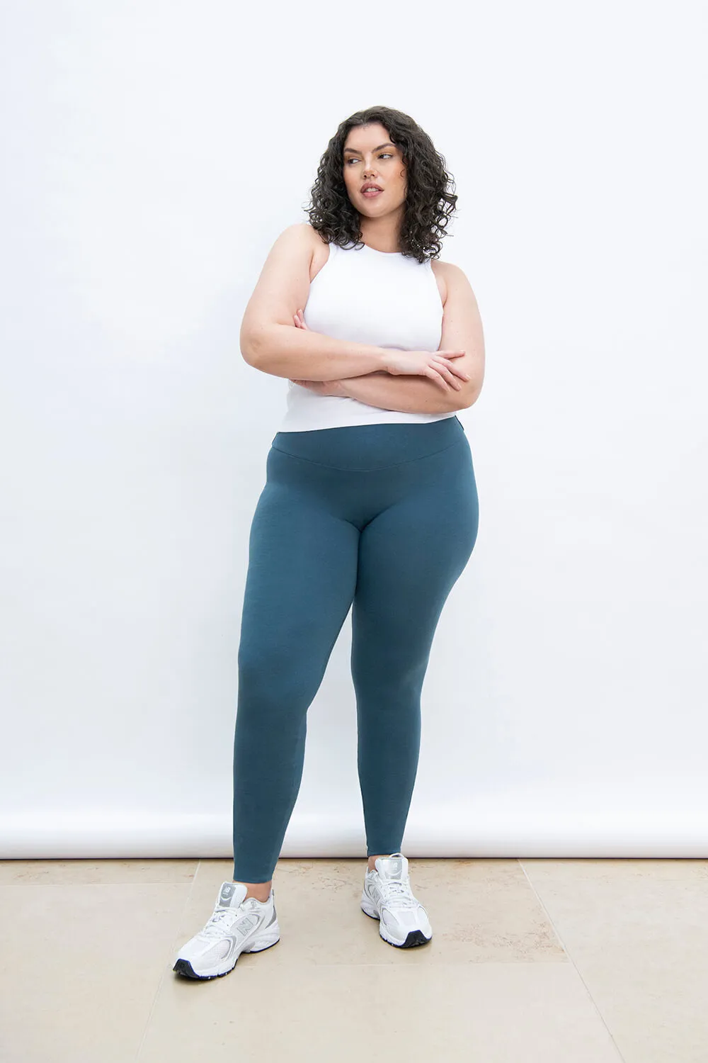 Curve Everyday High Waisted Leggings - Petrol Blue