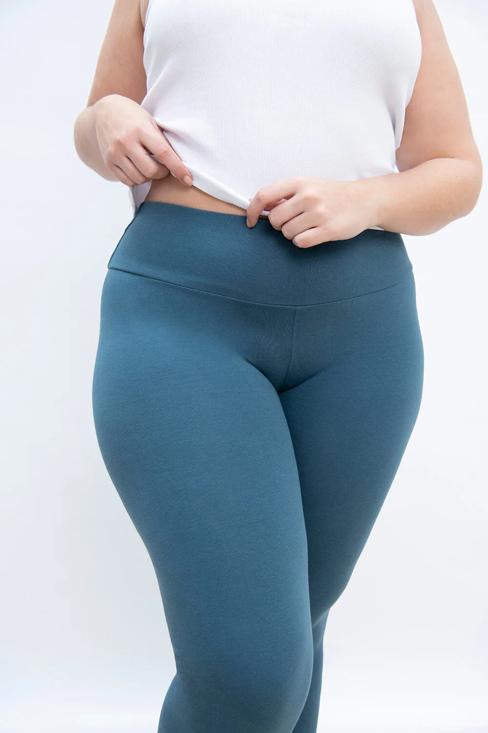 Curve Everyday High Waisted Leggings - Petrol Blue