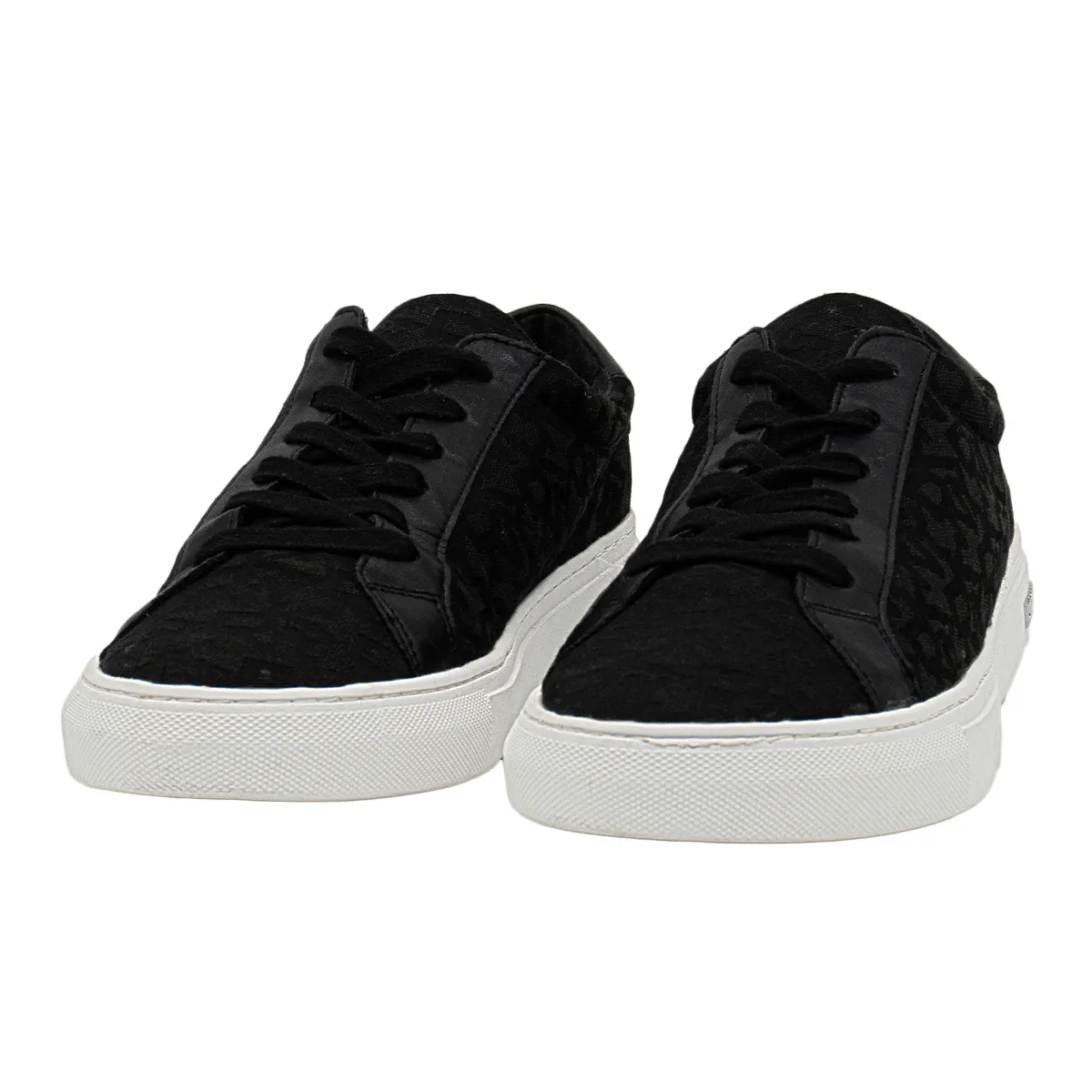 Dkny Dkyn Signature Logo Low-Top Sneakers Fabric Black Colour For Women