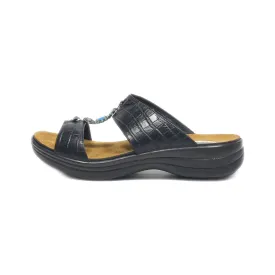 Dr. Comfort Sliders Leather Black Colour For Women